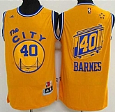 Golden State Warriors #40 Harrison Barnes Gold Throwback The City Stitched NBA Jersey,baseball caps,new era cap wholesale,wholesale hats